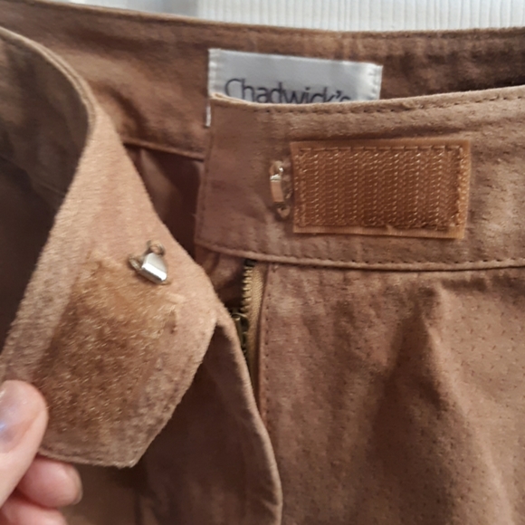 Chadwicks Suede Leather Pants. Size 6L. - Picture 4 of 7